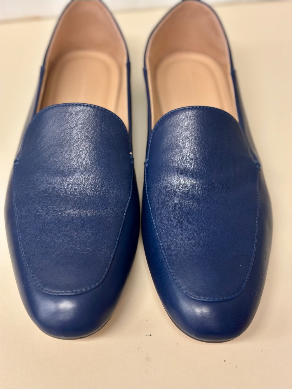 Favorite Daughter Navy Leather Slip-On Loafers